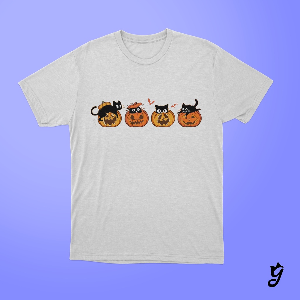 Camiseta Gatos con Calabazas
