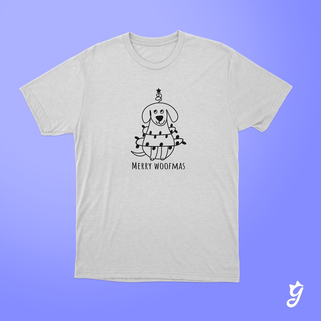 Camiseta Perro con Luces navideñas