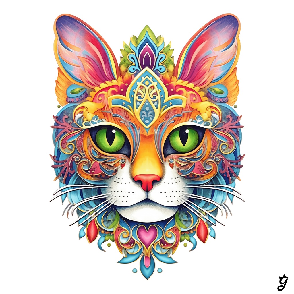 Camiseta Gato Abstracto