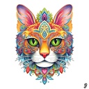 Camiseta Gato Abstracto