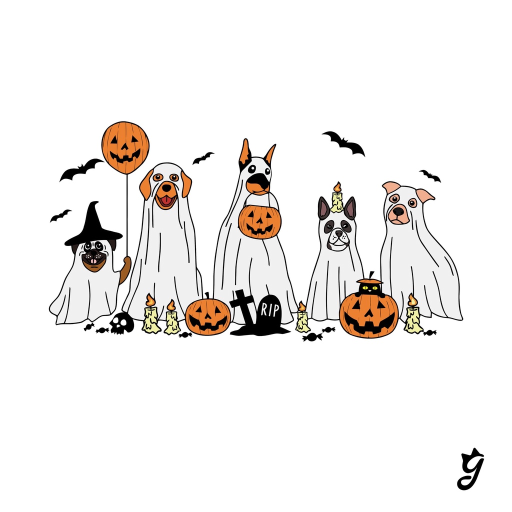 Camiseta Perros Halloween