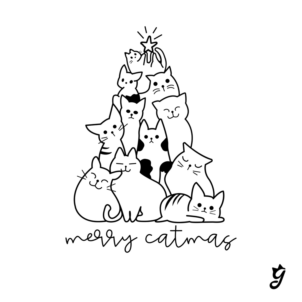 Camiseta Arbol Navideño de Gatos