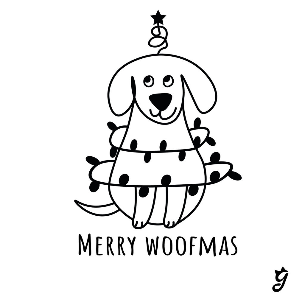 Camiseta Perro con Luces navideñas