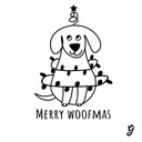 Camiseta Perro con Luces navideñas