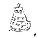 Camiseta Gato Grumpy navideño
