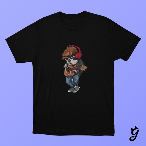 Camiseta Pug Guitarra