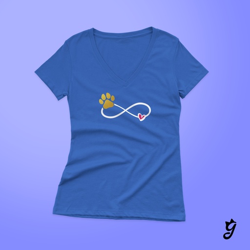 Camiseta Infinito Con Huella Y Corazón