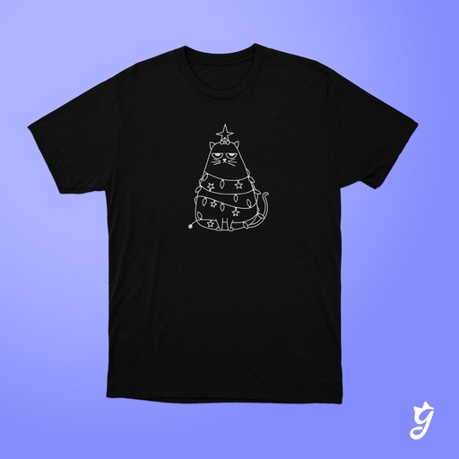 Camiseta Gato Grumpy navideño